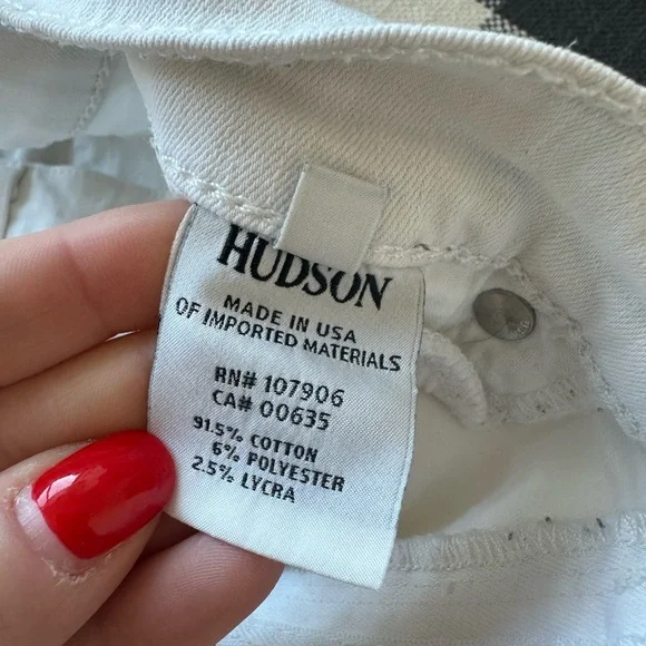 Hudson Nico Dreamer Denim in White Distressed - Picture 8 of 11